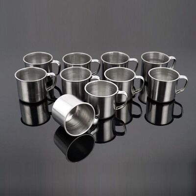 #ad 200ml Tea Tumbler Pint Metal Stainless Steel Camping Portable Cup Coffee Mug $7.83