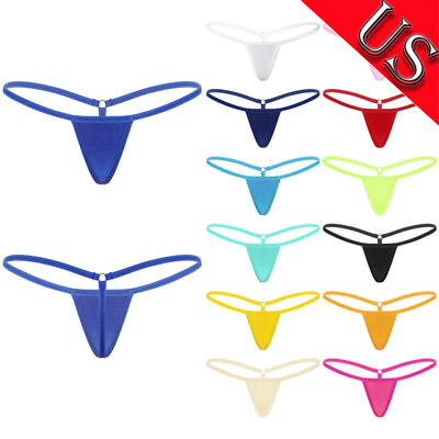 #ad US Womens Micro Thong Bikini Extreme Low Rise Sexy Tangas G String Underwear $6.43