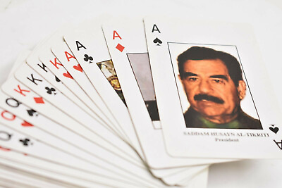 NEW Sealed IRAQI MOST WANTED Playing Cards War Saddam Hussein $6.99
