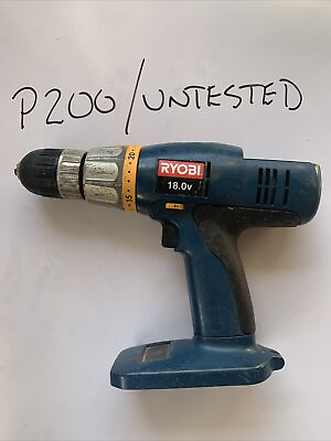 #ad Ryobi 18v P200 Drill Driver Tool Only For Parts or Repair  $10.00