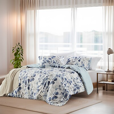 Regency Heights Reversible Floral Botanical Seersucker Comforter Set #ad $75.99
