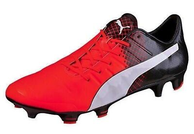 #ad PUMA evoPower 1.3 Red Blast Black White FG Soccer Cleats Boots NEW Mens Sz 9 $149.92