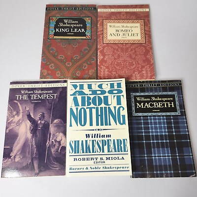 #ad #ad William Shakespeare Paperback Book Lot of 5 Dover Thrift amp; Barnes amp; Noble Ed. $6.00