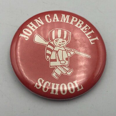 #ad Vintage John Campbell School Selah WA Young Daniel Boone Button Pin Pinback XY3 $12.95