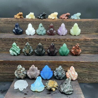 #ad #ad Crystal frog Carving Figurine Natural Gemstone QuartzAgate Crystal $6.50