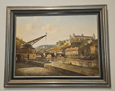 #ad #ad Painting Peter Samberger Sighed Artist Oil Original Tower Wurzburg Von Ansicht $499.99