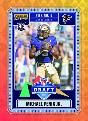#ad 2024 Panini Instant NFL Michael Penix Jr Draft Night SP Rookie Card **Pre Sell** $6.48