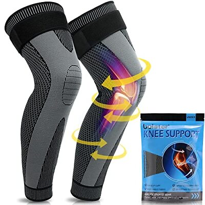 #ad Beister Compression Full Leg Sleeves Knee Sleeves with Elastic Straps for Men... $21.47
