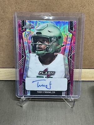#ad Troy Franklin Leaf Flash Autographs Pink Rookie Auto 9 10 Denver Broncos $18.50