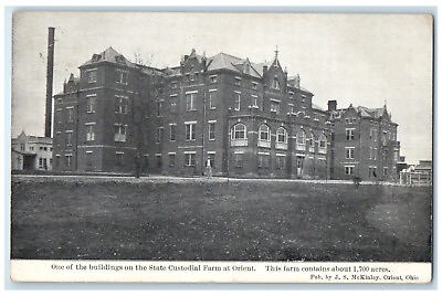 #ad 1914 One Buildings State Custodial Farm Exterior Building Orient Ohio Postcard $29.95