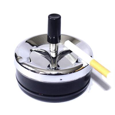 #ad Round Push Down with Spinning Ashtray Cigarette Ashtray for Indoor or Outdoor... $20.62