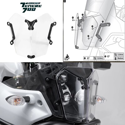 #ad For Yamaha UP Motorcycle Acrylic Headlight Guard Cover Protector Tenere700 2019 $62.79