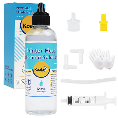 #ad 120ML Epson Printer Cleaning Kit Unblock Print Head Nozzles Clogs Cleaner Flush $8.98