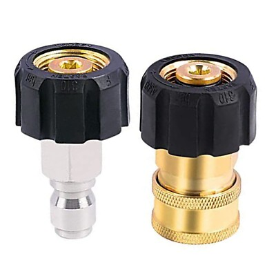 #ad M22 14mm To 3 8 Quick Connect Adapter For Pressure Washer Pump And Hose $24.32