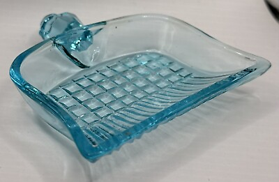 #ad EAPG Ice Blue Glass Sweep National Glass Company Dust Pan $16.99