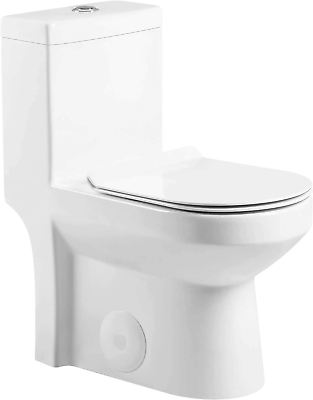 #ad Dual Flush One Piece Toilet with High Efficiency Flush 10quot; Rough In round Seat $364.99