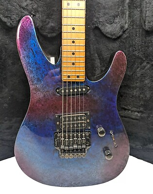 #ad Rare Peavey Tracer 89 Deluxe Floyd Rose Electric Guitar Metallic Blue Purple USA $525.00