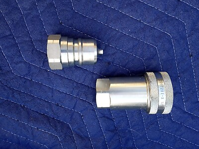 #ad #ad 1” NPT ISO7241 a Hydraulic Stainless Quick Disconnect Coupler Set Female Thread $49.00