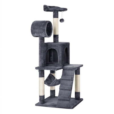#ad #ad SmileMart 51quot; Cat Tree with Hammock and Scratching Post Tower Dark Gray $32.76