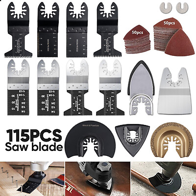 #ad 115X Oscillating Multi Tool Saw Blades Set Carbide Blade Metal For Dewalt Makita $26.99