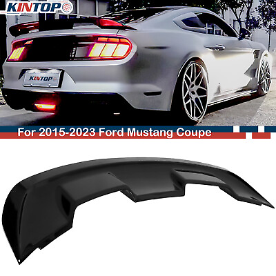 #ad For 2015 2024 Ford Mustang Coupe GT Style Gloss Black Rear Trunk Spoiler Wing $63.99