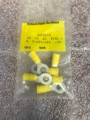 #ad Orchard Hardware Crimp On Wire Terminals for 12 to 10 Gauge Wire 1 4quot; Hole $6.00