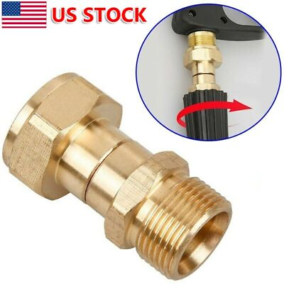 #ad 15mm M22 Thread Pressure Washer Swivel Joint Kink Free Connector Hose Fitting $9.99