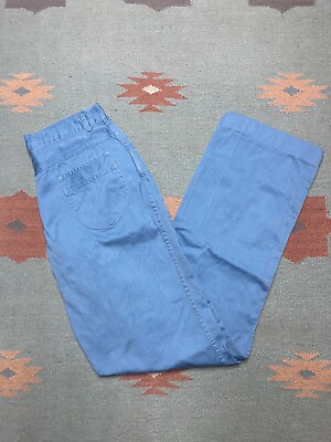 #ad #ad Vintage 1970’s 80s rose pants flared relaxed fit baby blue 15 16 28x32 $22.50