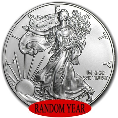 #ad #ad Random Year American Silver Eagle 1 oz .999 Fine Silver $1 Coin BU In Stock $35.32