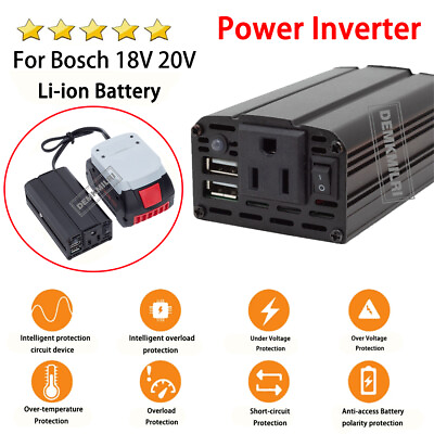 200W for Bosch Portable Power Inverter Compatible to Bosch 18V 20V Batteries #ad $30.77