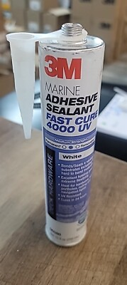 #ad 3M Marine Adhesive Sealant 4000 UV Fast Cure 06580 WHITE 10 Oz Deck amp; Hardware $14.90