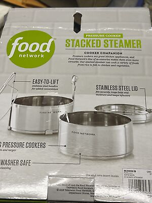 #ad STACKED STEAMER Pressure Cooker Food Network Never Used $11.55