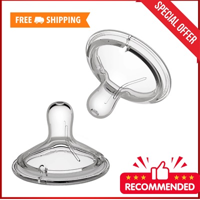 #ad Nanobebe Silicone Nipples Triple Vented Twin Pack Medium Flow $10.99