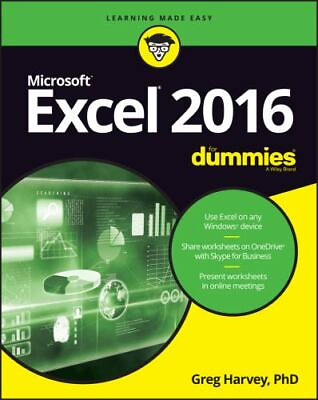 #ad Excel 2016 for Dummies by Harvey Greg $4.94