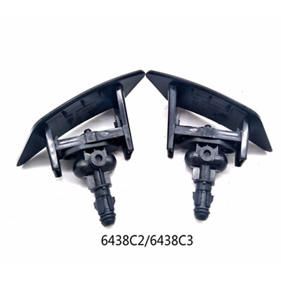 #ad 1 Pair Car Headlight Water Washers Spray Nozzle Fit For Citroen C4 6438C2 6438C3 $18.61