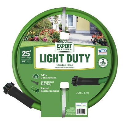 #ad Expert Gardener Light Duty 5 8quot; x 25#x27; Garden Hose $9.99