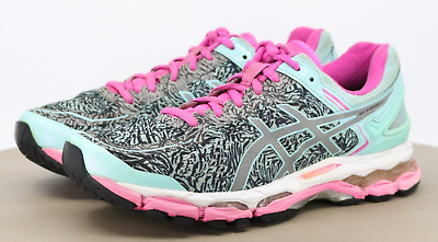 #ad Asics Gel Kayano 22 Women#x27;s Running Shoes Size 7.5 Teal Hot Pink $38.40
