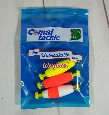 #ad Comal Tackle Pack Of 3 Weighted 2quot; Foam Snap on Floats $6.92