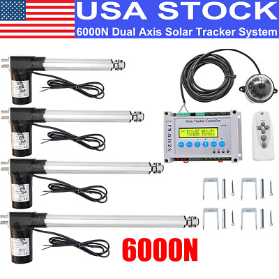 #ad 6000N Dual Axis Solar Tracking Tracker Complete Kit amp;Linear Actuator amp;Controller $174.99