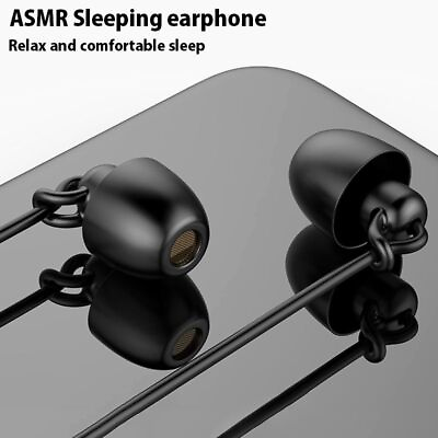 #ad Silicone Hifi Headset Noise Cancelling Sleeping Earbud No Ear Pressure Earbuds $10.96
