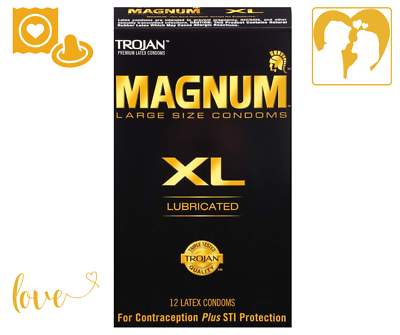 #ad Trojan Magnum XL Large Size Lubricated Condoms 12 Count $9.99