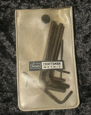#ad Vintage Sears Craftsman Metric Hollow Set Screw Key 6 piece with Pouch 46686 $14.97