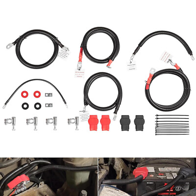 #ad For Ford 6.0L Powerstroke Battery Cables Kit 2003 2007 Superduty F250 F350 F450 $298.99