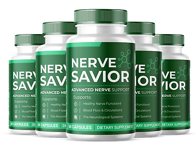 #ad Nerve Savior Health Supplement 5 bottles 300 Capsules New 5 Month Supply $99.99