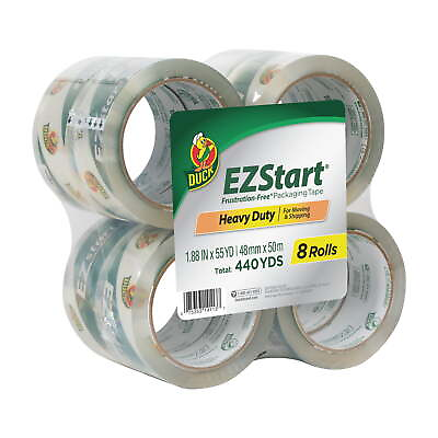 #ad Duck EZ Start Clear Packaging Tape 1.88 in. x 55 yd. 8 Pack $17.87