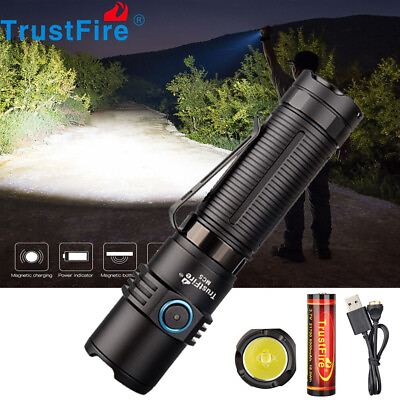#ad TrustFire PRO 3300lm Super Bright LED Flashlight Magnetic Buttom Working Torch $46.99