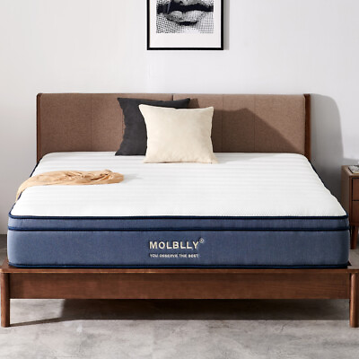 #ad 12quot; Full Queen King Pressure Relieving Supportive Hybrid Memory Foam Mattress $205.00