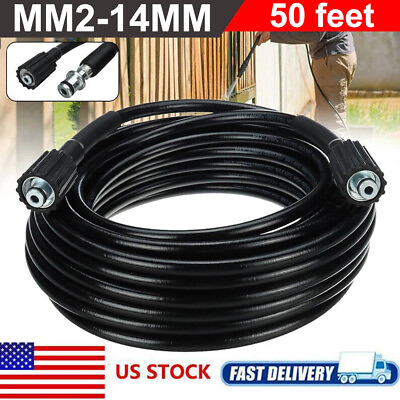 #ad 50FT 3200PSI Replacement High Pressure Power Washer Hose 1 4quot; Quick Connect USA $23.87