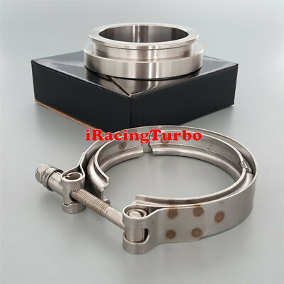 #ad 3.25quot; 4quot; GT45 GT45R Turbo Exhaust Turbine V Band Clamp amp; Flange Set Stainless $32.89