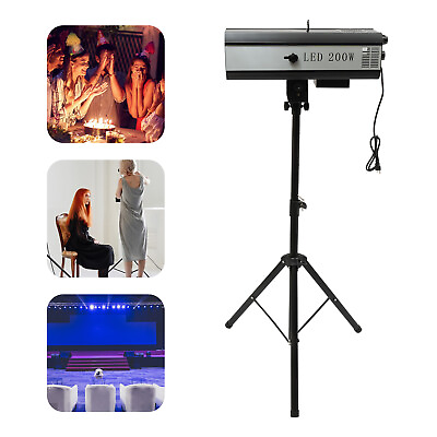 #ad 200W Follow Spotlight Manual Control DJ Party Theater Stage Light with Stand $265.02